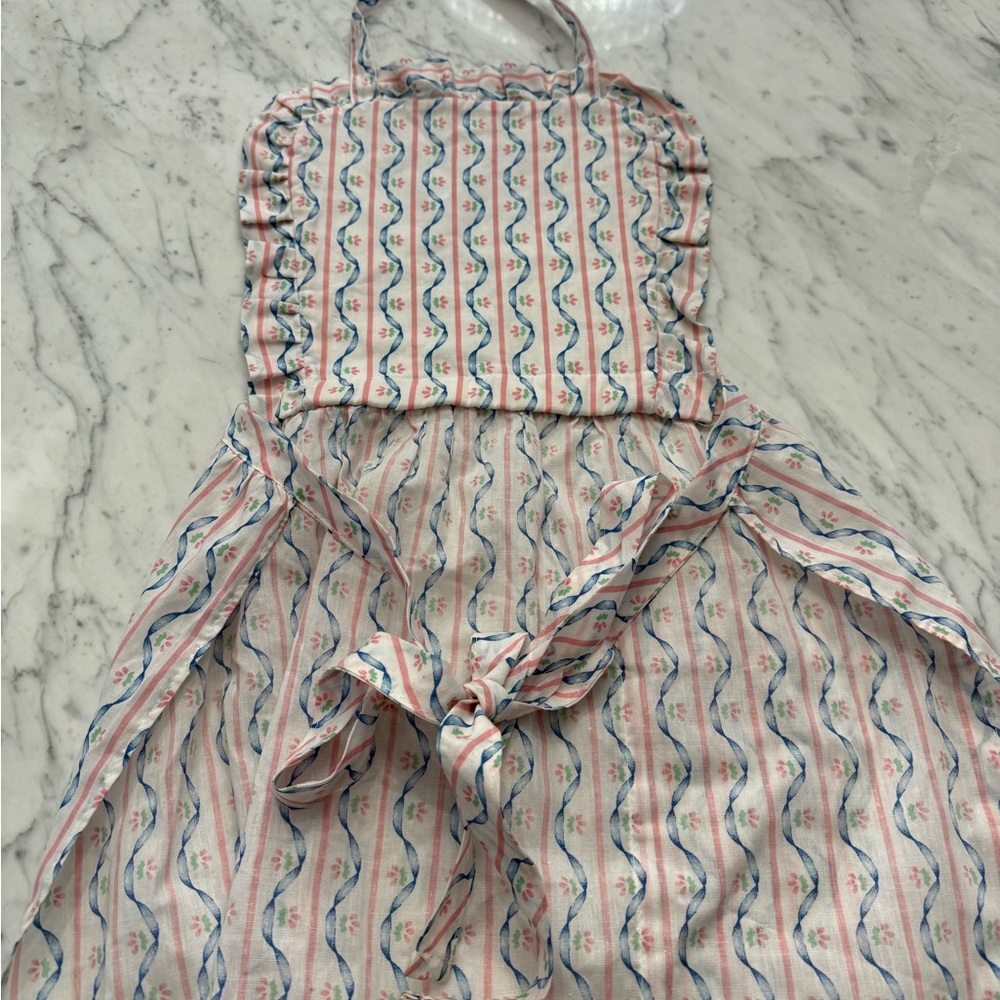 EXCELLENT Vintage 1980s Apron Kitchen T&CL Baking Cooking Pink Blue RARE - Picture 5 of 6